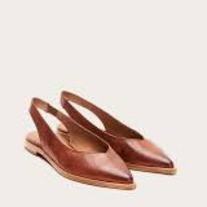 Frye Kenzie Slingback Flats Cognac